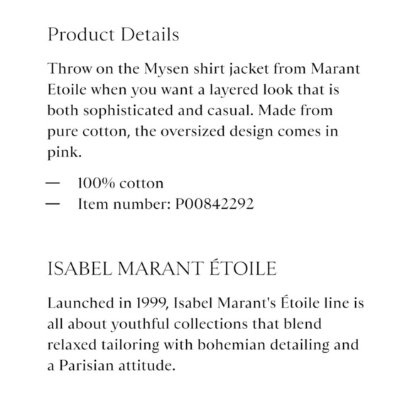 ISABEL MARANT ETOILE Mysen Quilted Cotton Shirt Jacket Pink Plaid Sz M Shacket - Picture 5 of 16